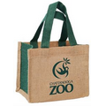 The Small Natural 2 Tone Jute Tote Bag